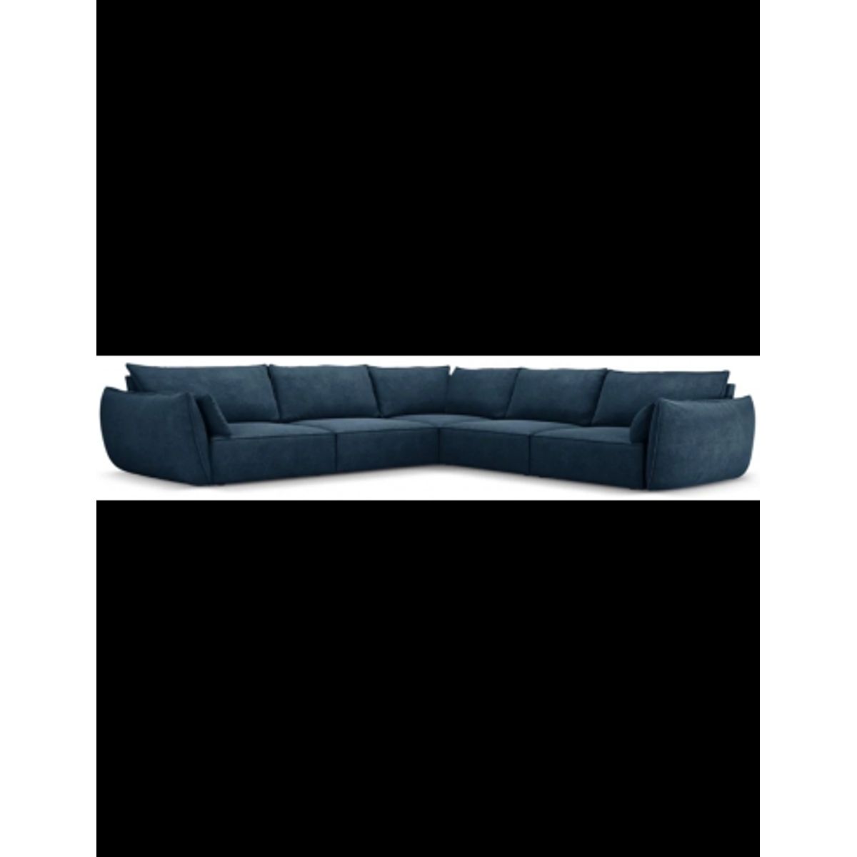 Kaelle hjørnesofa i chenille B286 x D286 cm - Blå