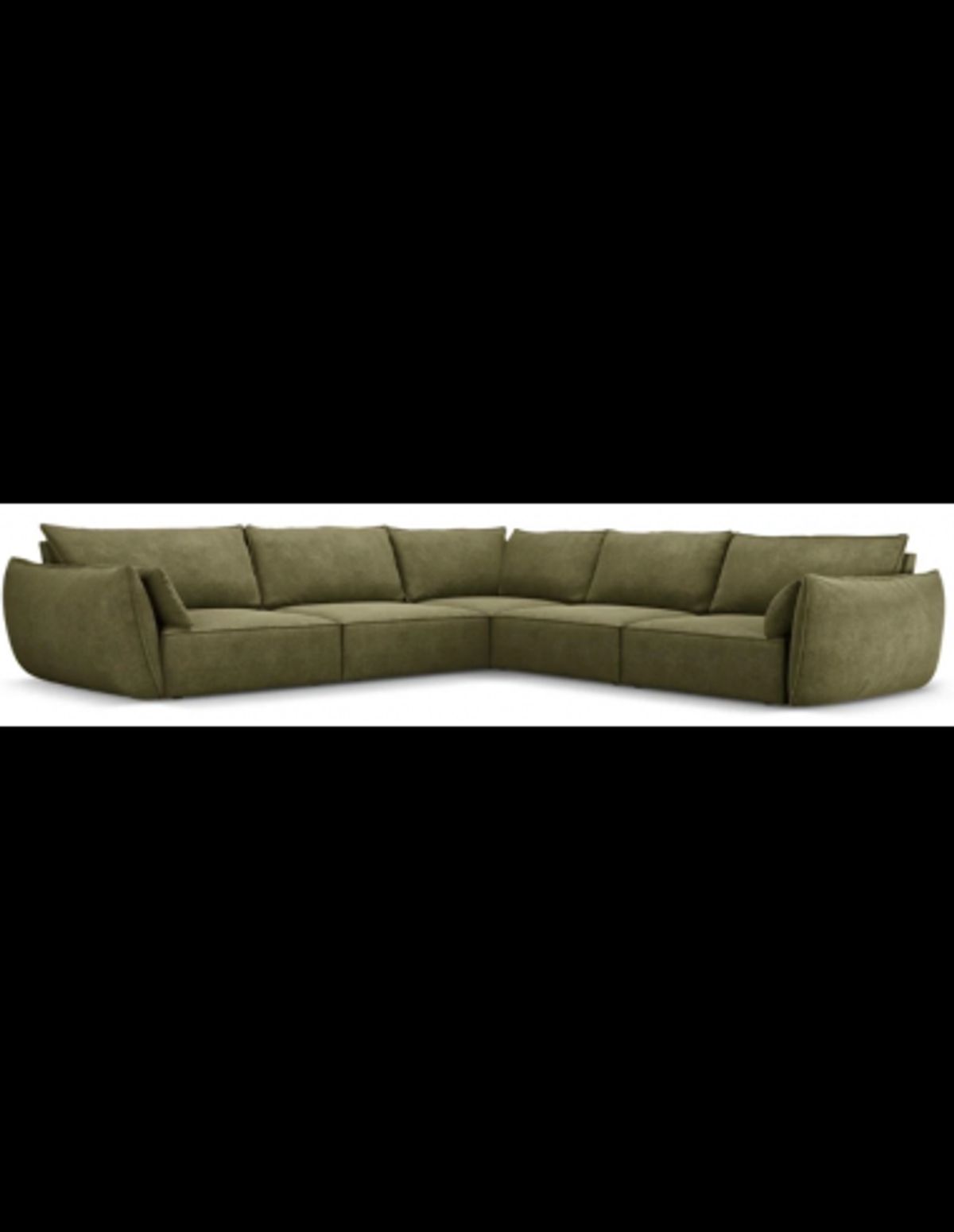 Kaelle hjørnesofa i chenille B286 x D286 cm - Grøn