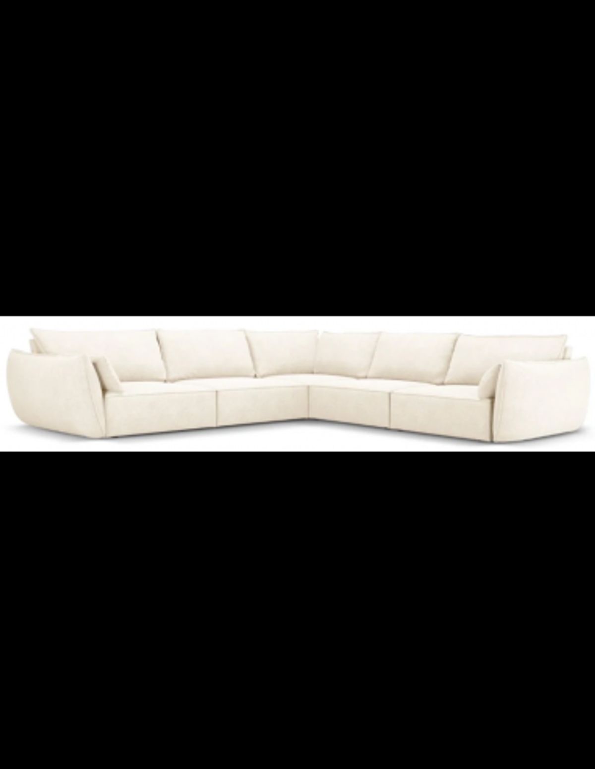 Kaelle hjørnesofa i chenille B286 x D286 cm - Lys beige