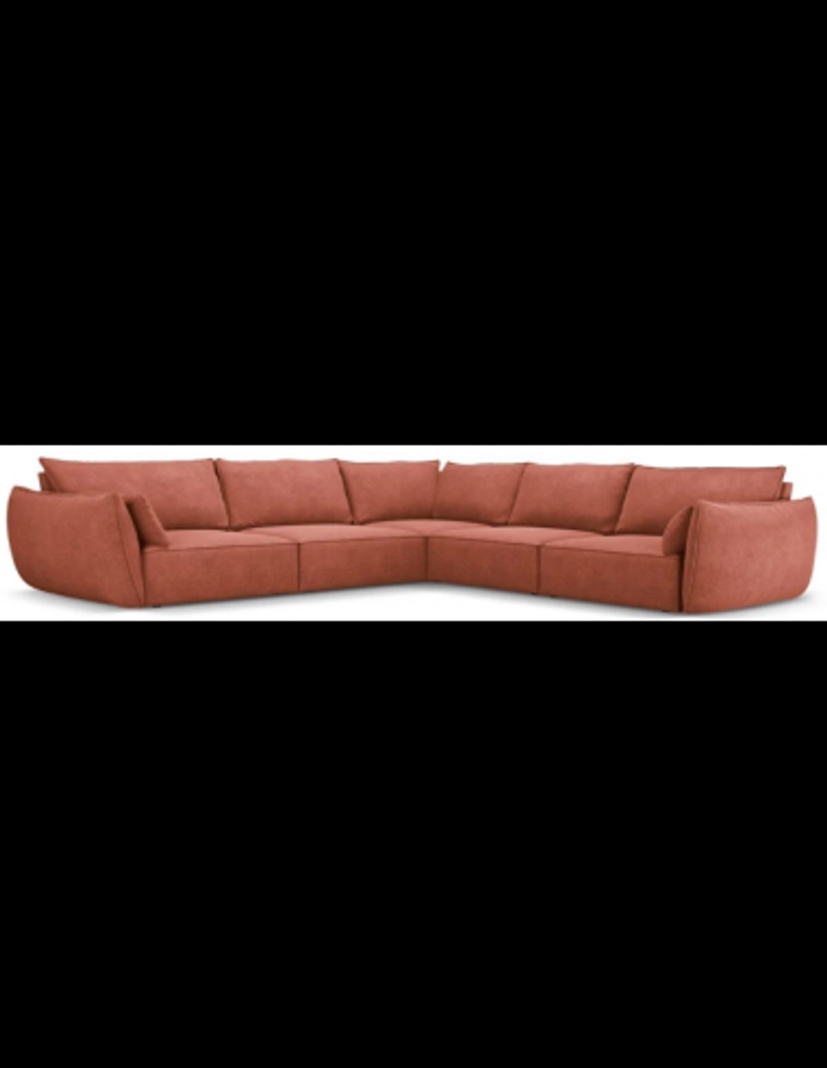 Kaelle hjørnesofa i chenille B286 x D286 cm - Terracotta