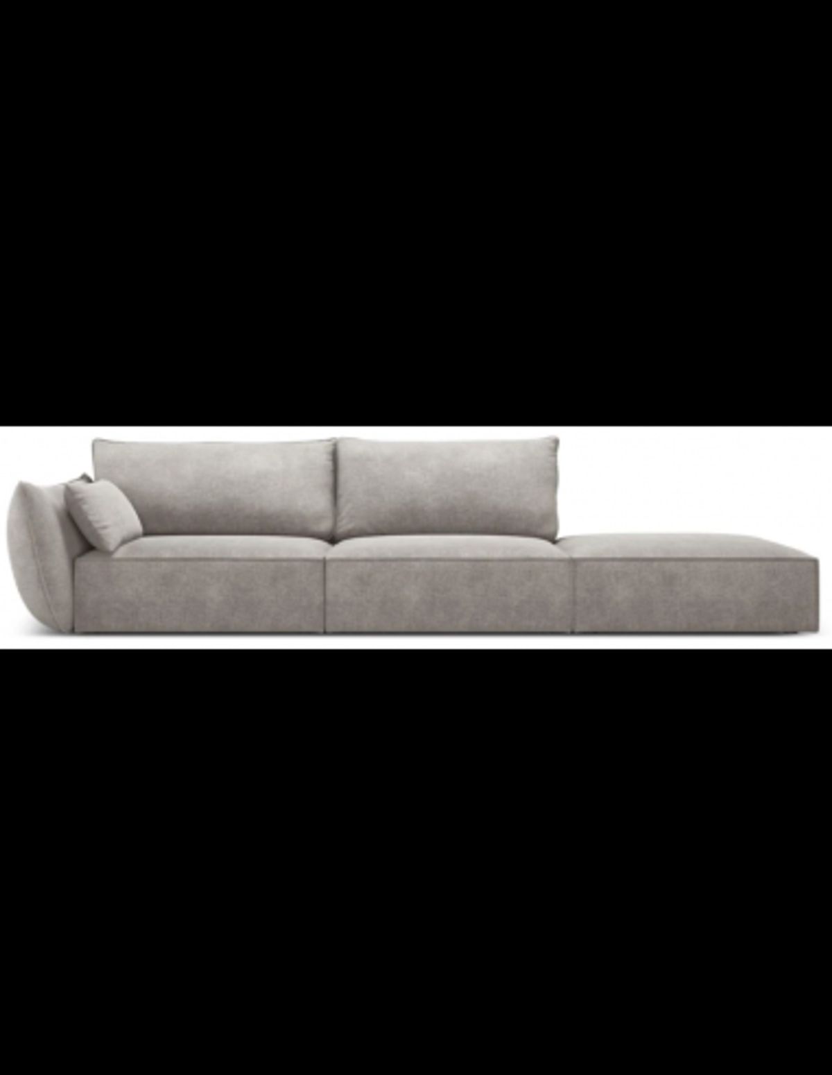 Kaelle højrevendt 4-personers sofa i chenille B286 cm - Lysegrå