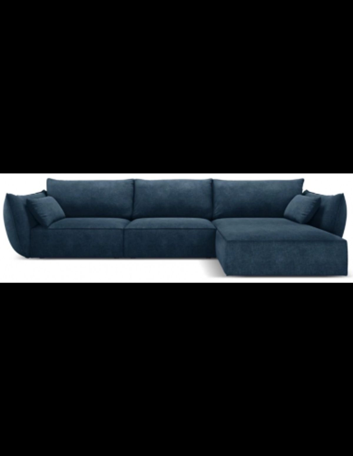 Kaelle højrevendt chaiselongsofa i chenille B308 x D171 cm - Blå