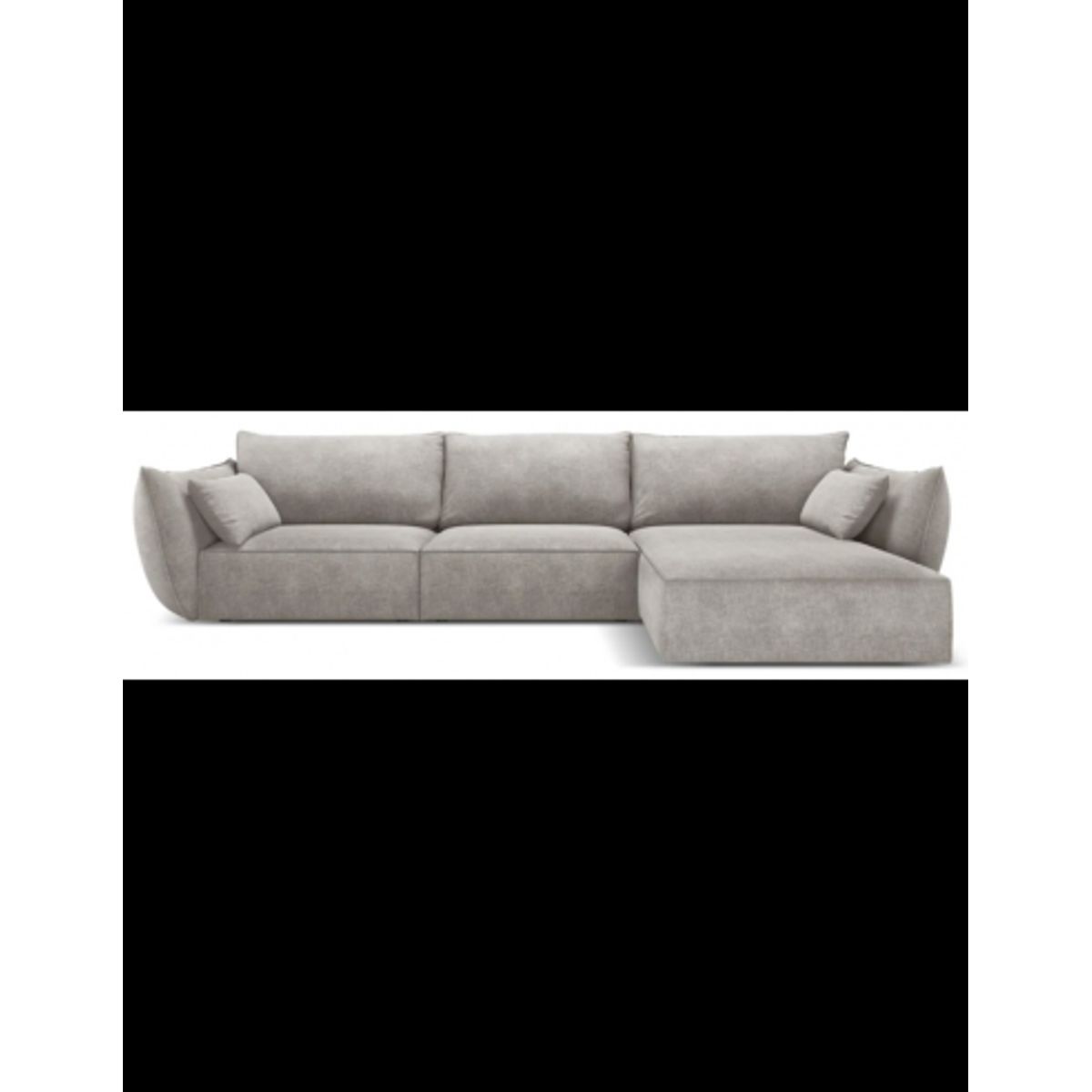 Kaelle højrevendt chaiselongsofa i chenille B308 x D171 cm - Lysegrå