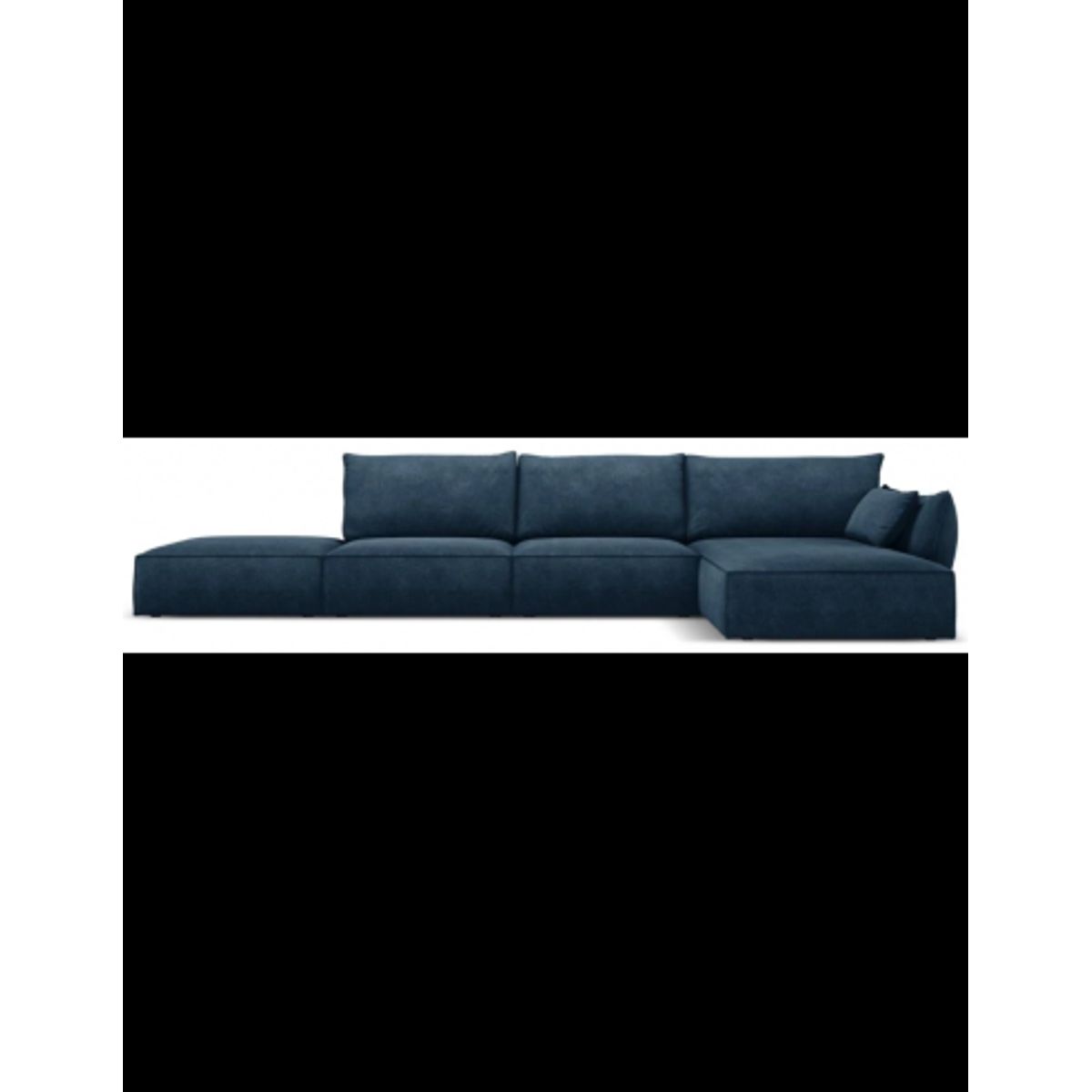 Kaelle højrevendt chaiselongsofa i chenille B386 x D166 cm - Blå