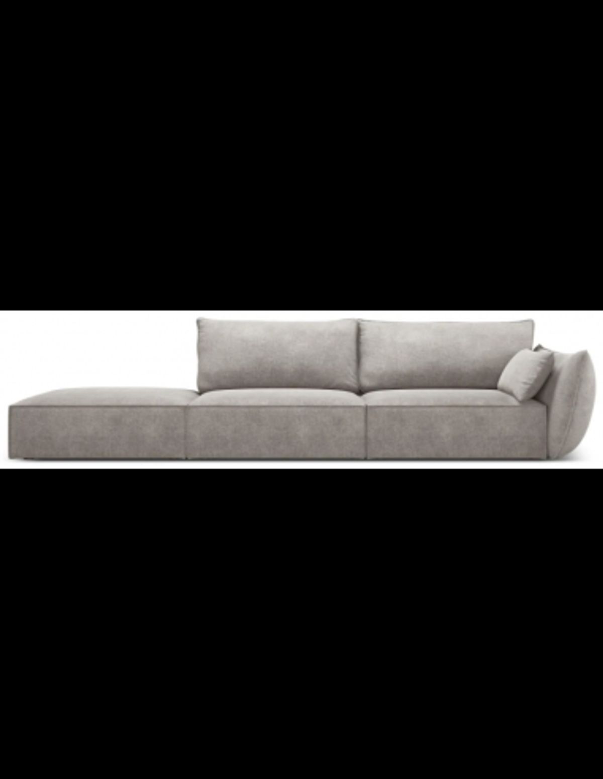 Kaelle venstrevendt 4-personers sofa i chenille B286 cm - Lysegrå