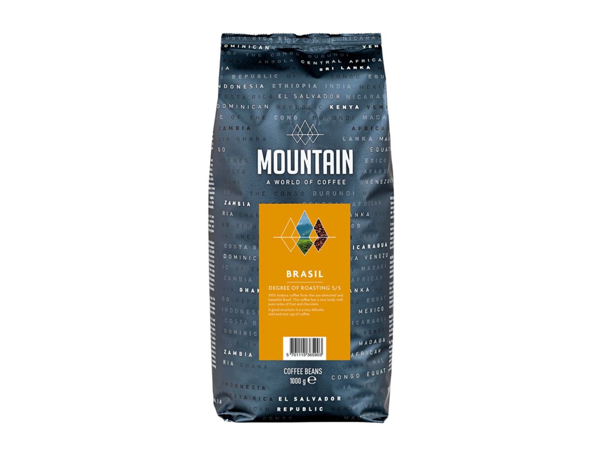 Kaffe BKI Mountain Brasil Hele Bønner 1 kg