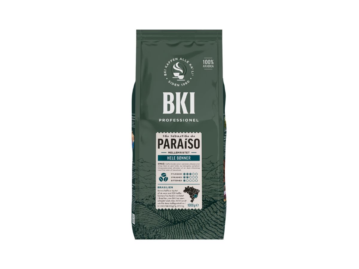 Kaffe BKI Paraiso Hele Bønner 1 kg