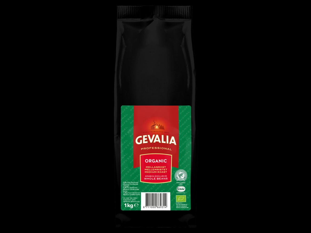 Kaffe Gevalia Økologisk Hele Bønner 1 kg