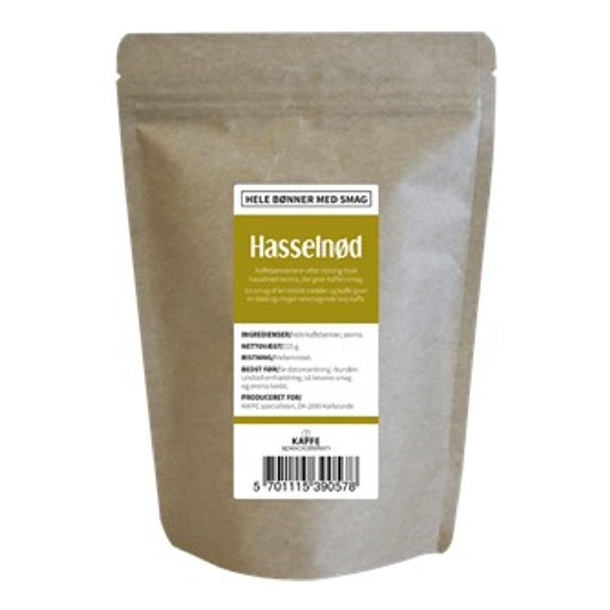 Kaffe Hasselnød Hele bønner 225G