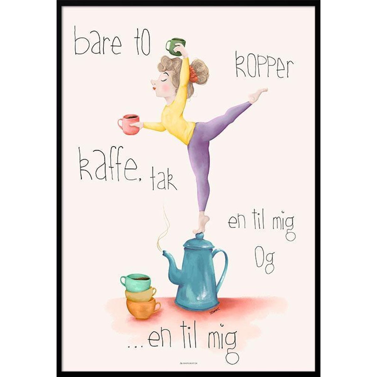 Kaffeplakat - Bare to kopper kaffe