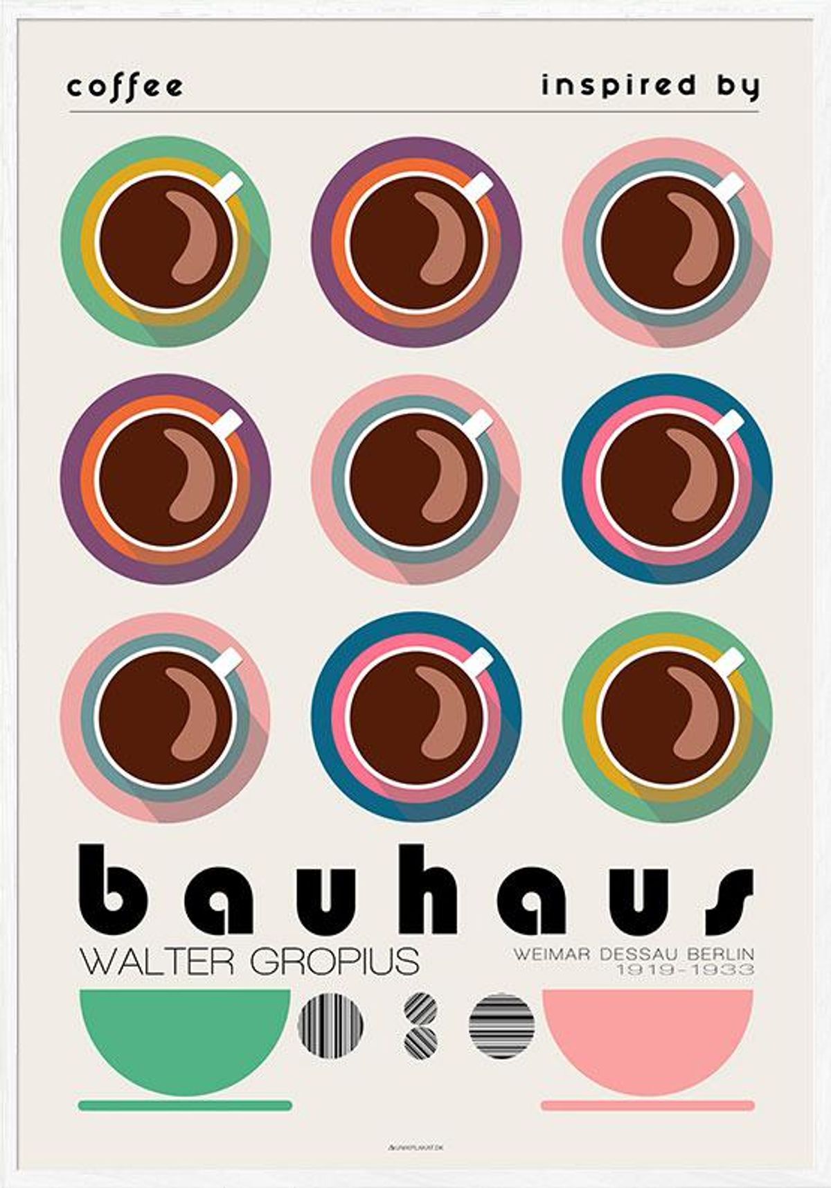 Kaffeplakat - Bauhaus-style