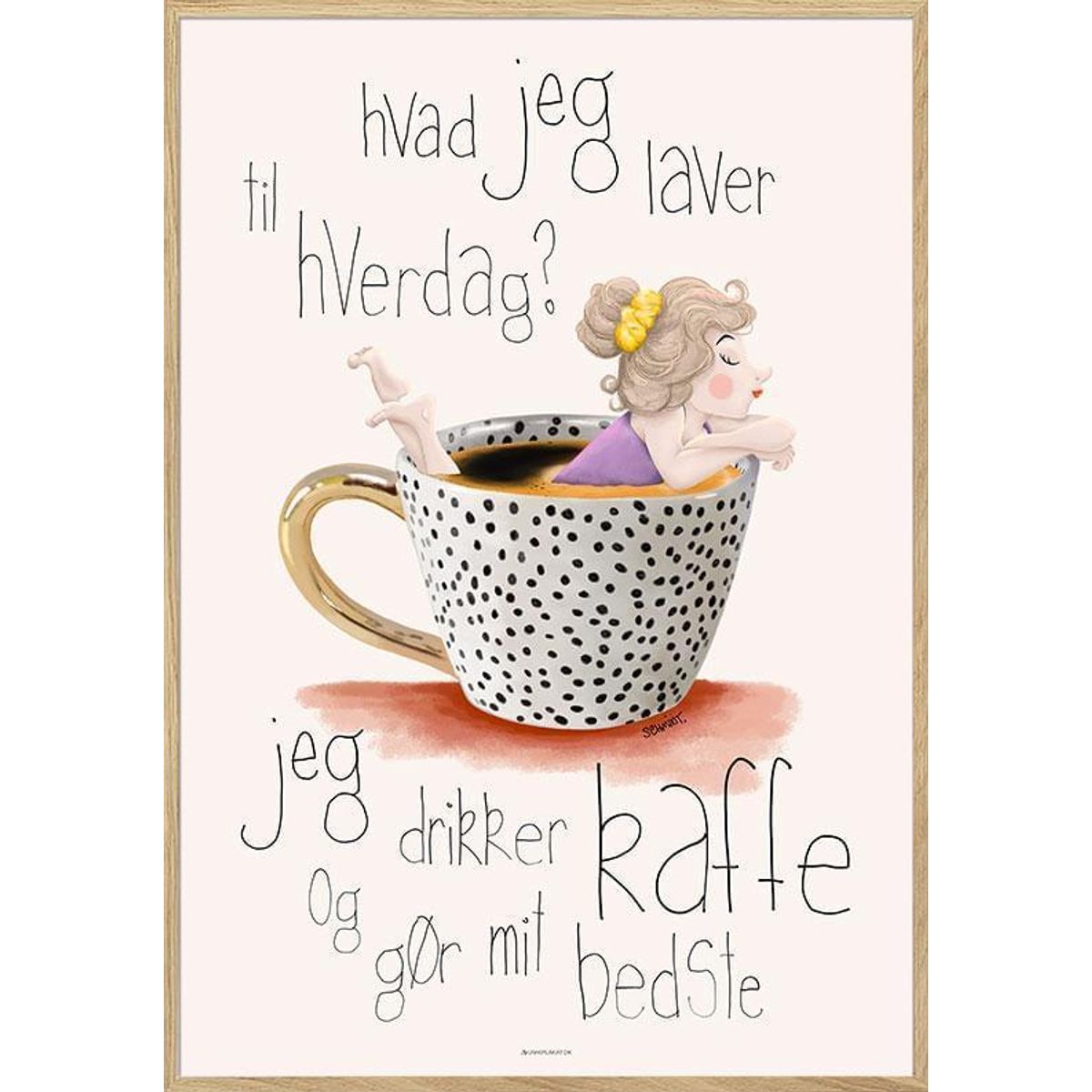 Kaffeplakat - Gør mit bedste