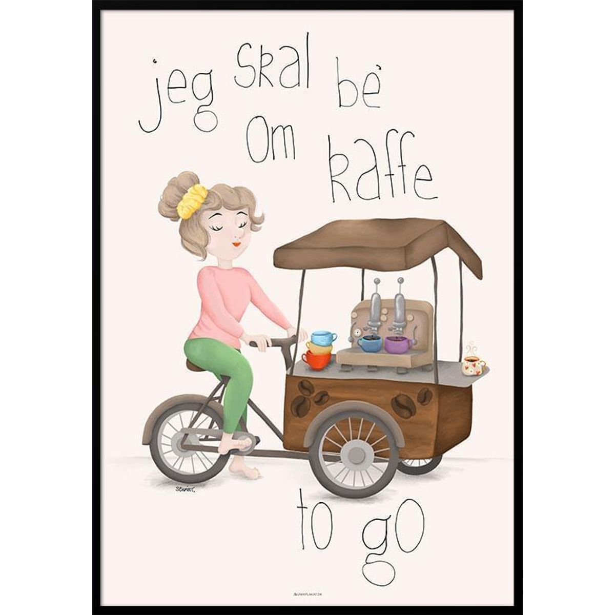 Kaffeplakat - Kaffe to go