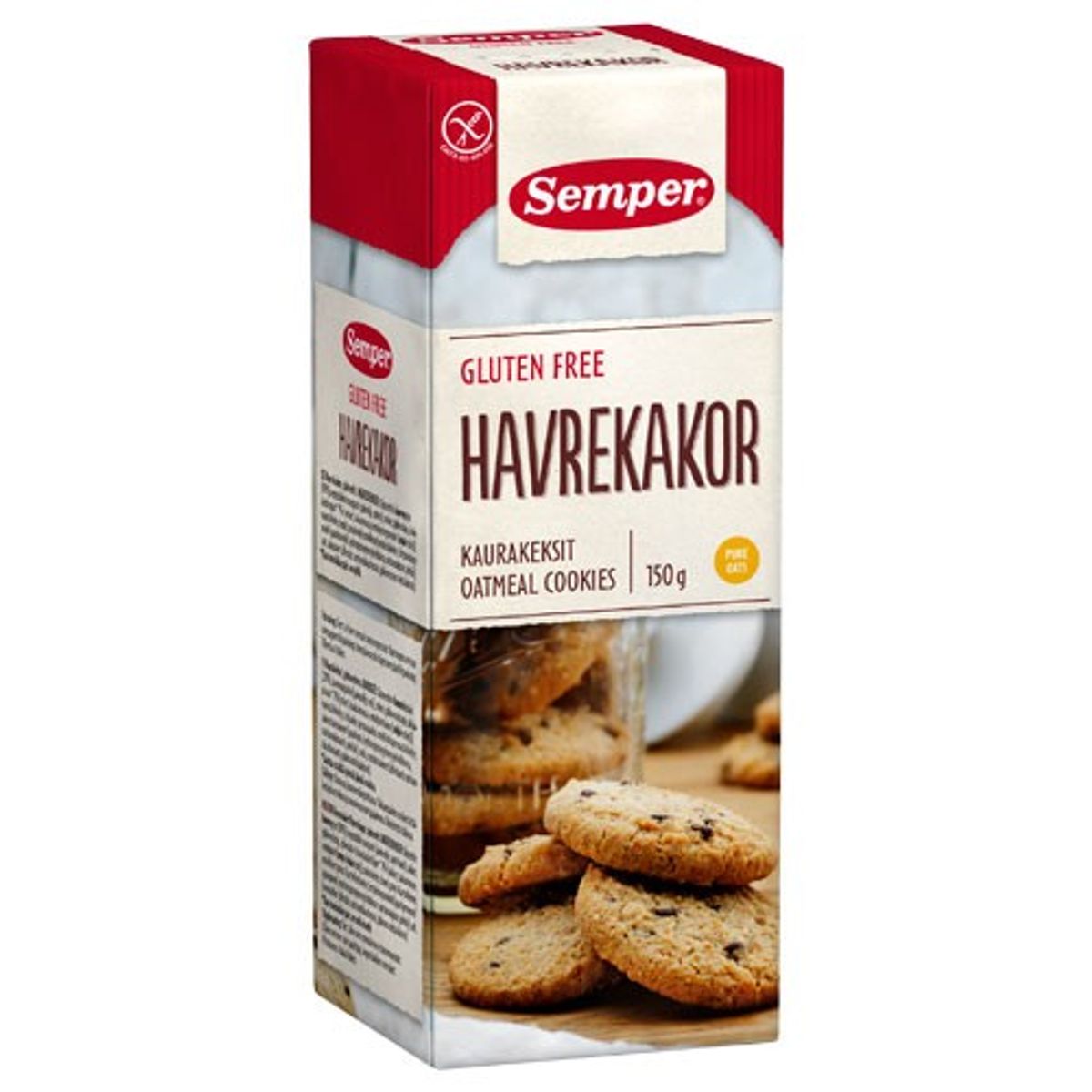 Kage havre glutenfri Semper - 150 gr - Semper Danmark