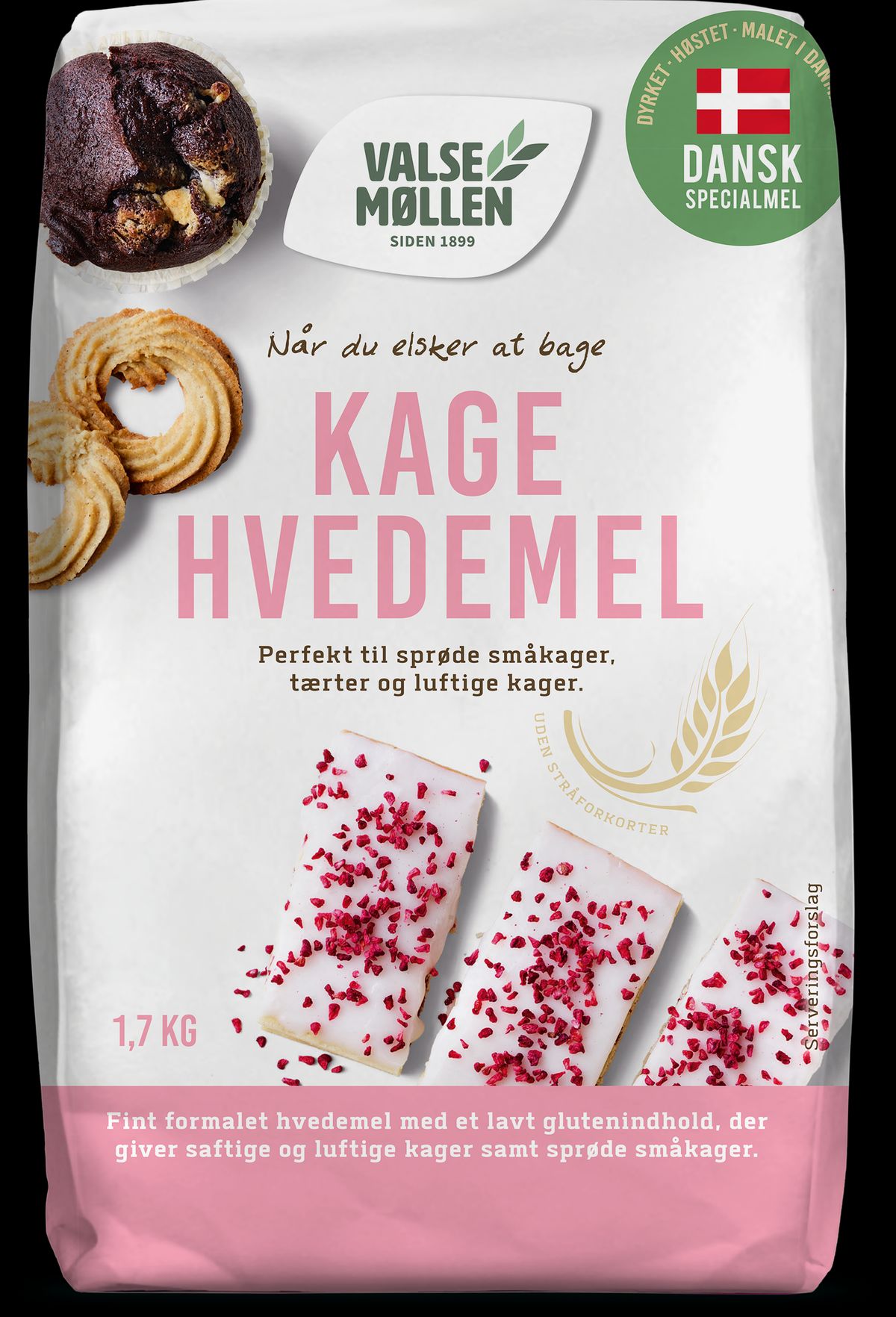 Kage hvedemel 1,7 kg - Valsemøllen