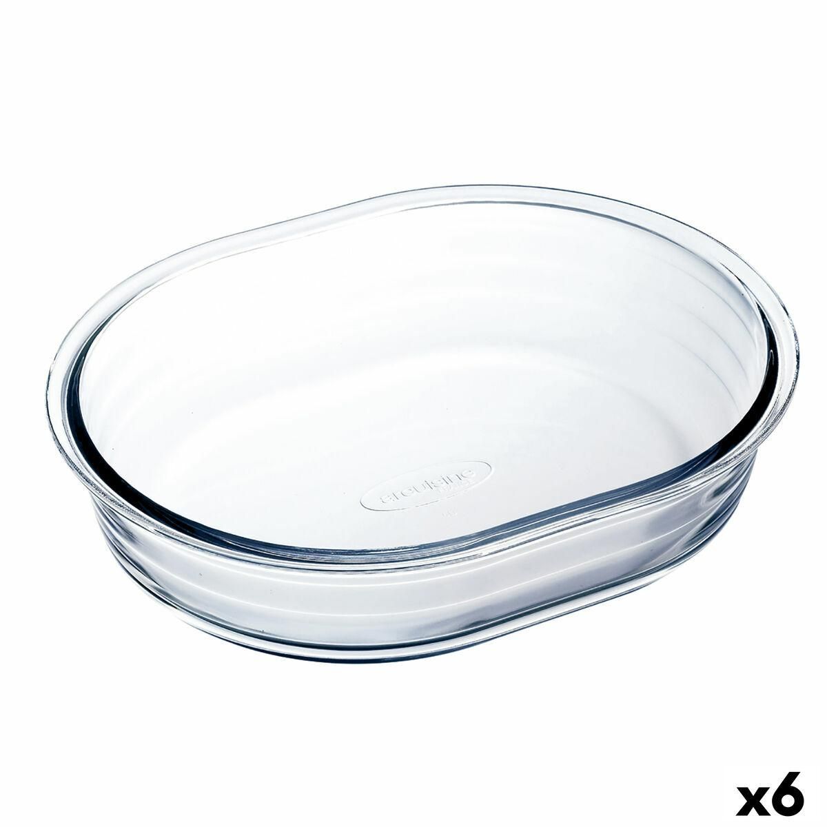 Kageform Ô Cuisine Ocuisine Vidrio Gennemsigtig Glas Oval 19 x 14 x 4 cm 6 enheder