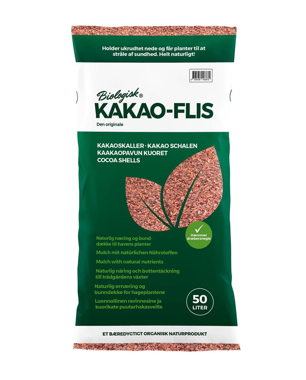 Kakao-flis - pose á 50 liter