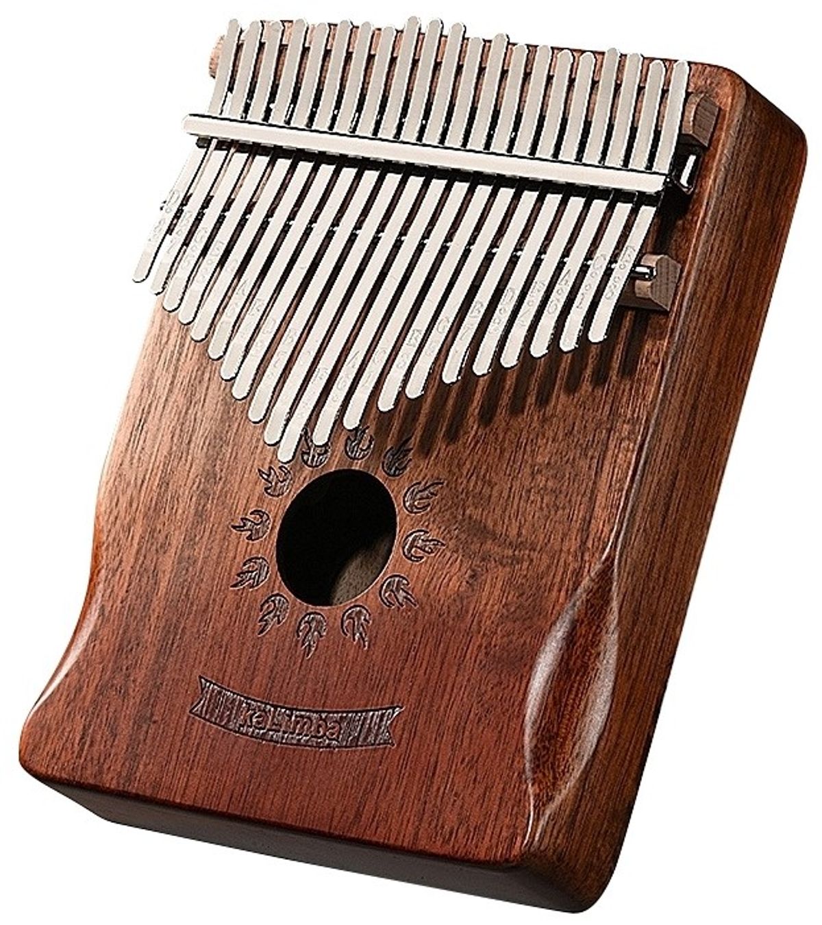 Kalimba i Solid Acacia - Brown-Sun med 21 toner