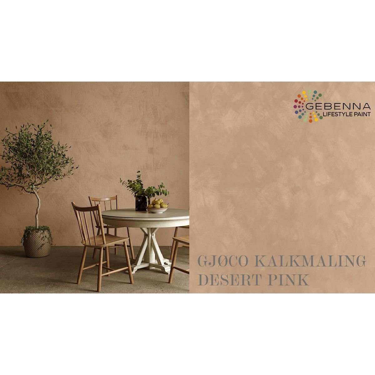 Kalkmaling 12120 Desert Pink 0,68 l