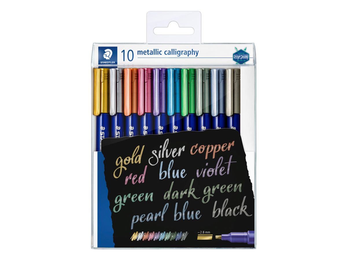 Kalligrafipen Staedtler 8325 2,8mm 10 ass Metallic