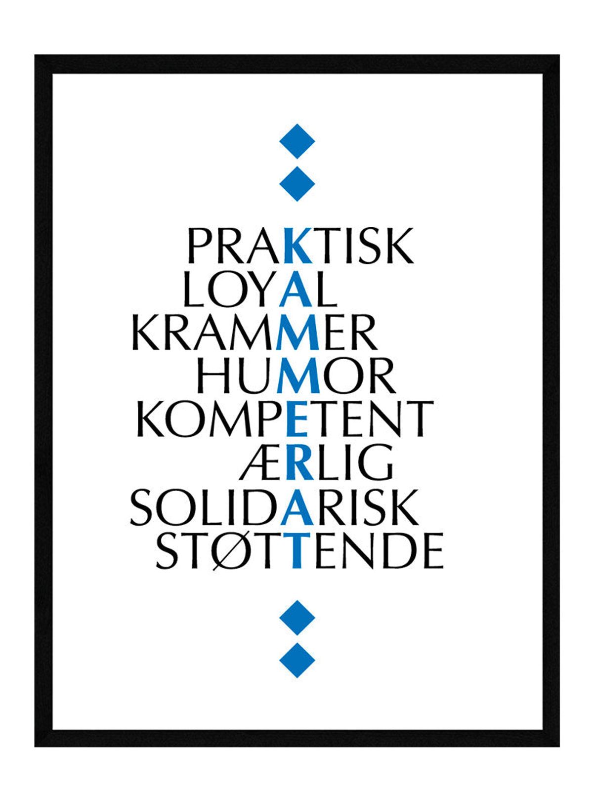 Kammerat citat plakat