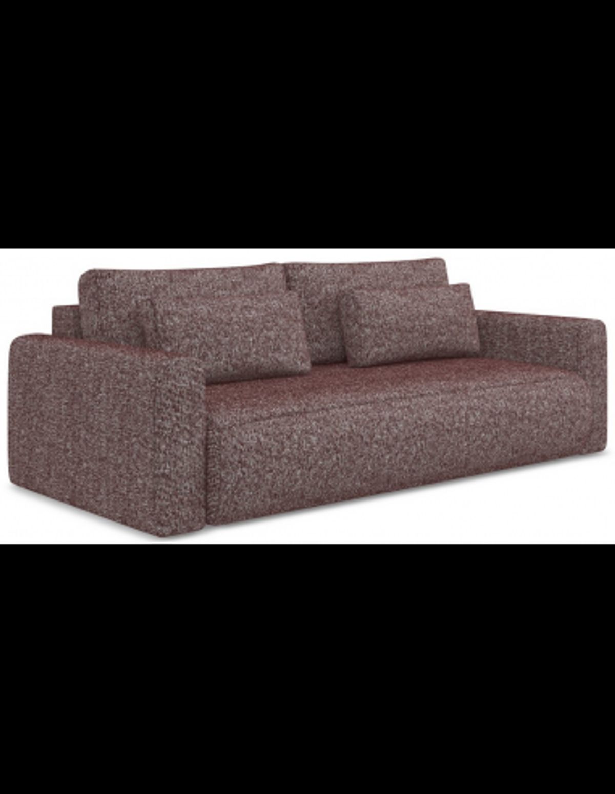 Kapua sovesofa i polyester B238 cm - Meleret bordeaux