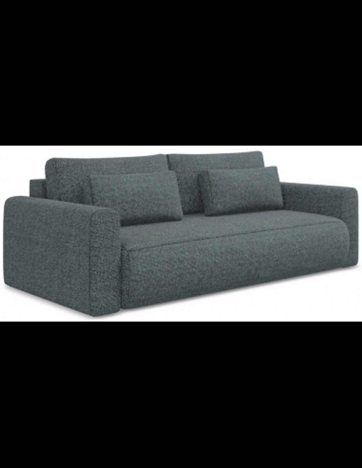 Kapua sovesofa i polyester B238 cm - Meleret grafitgrå