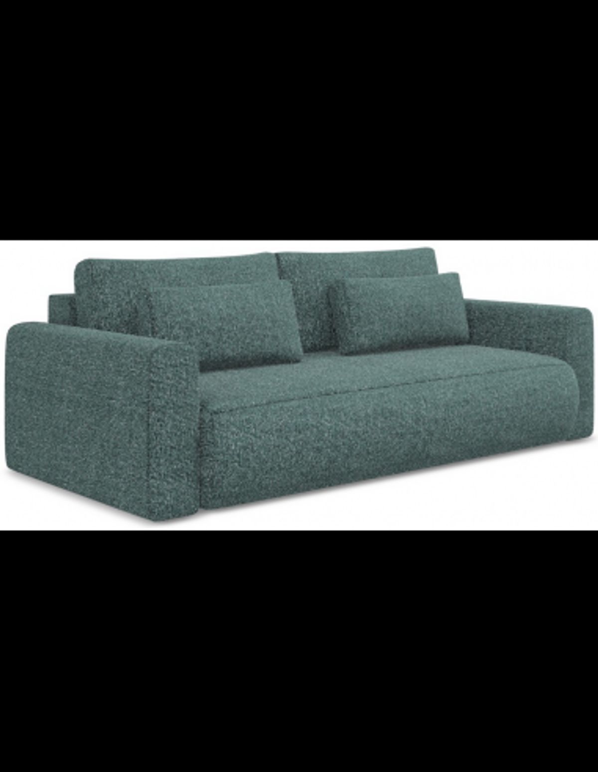 Kapua sovesofa i polyester B238 cm - Meleret jeansblå