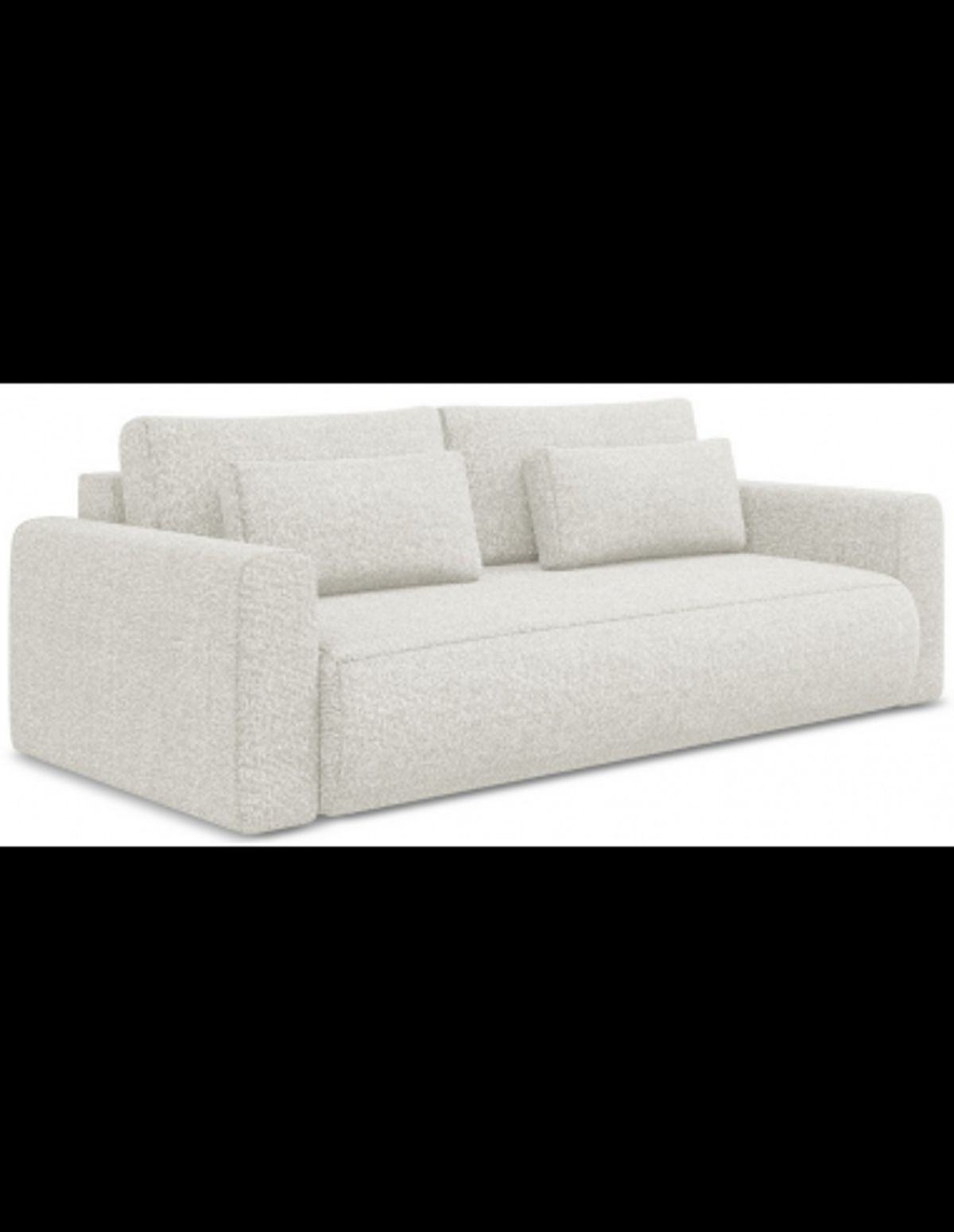 Kapua sovesofa i polyester B238 cm - Meleret lys beige