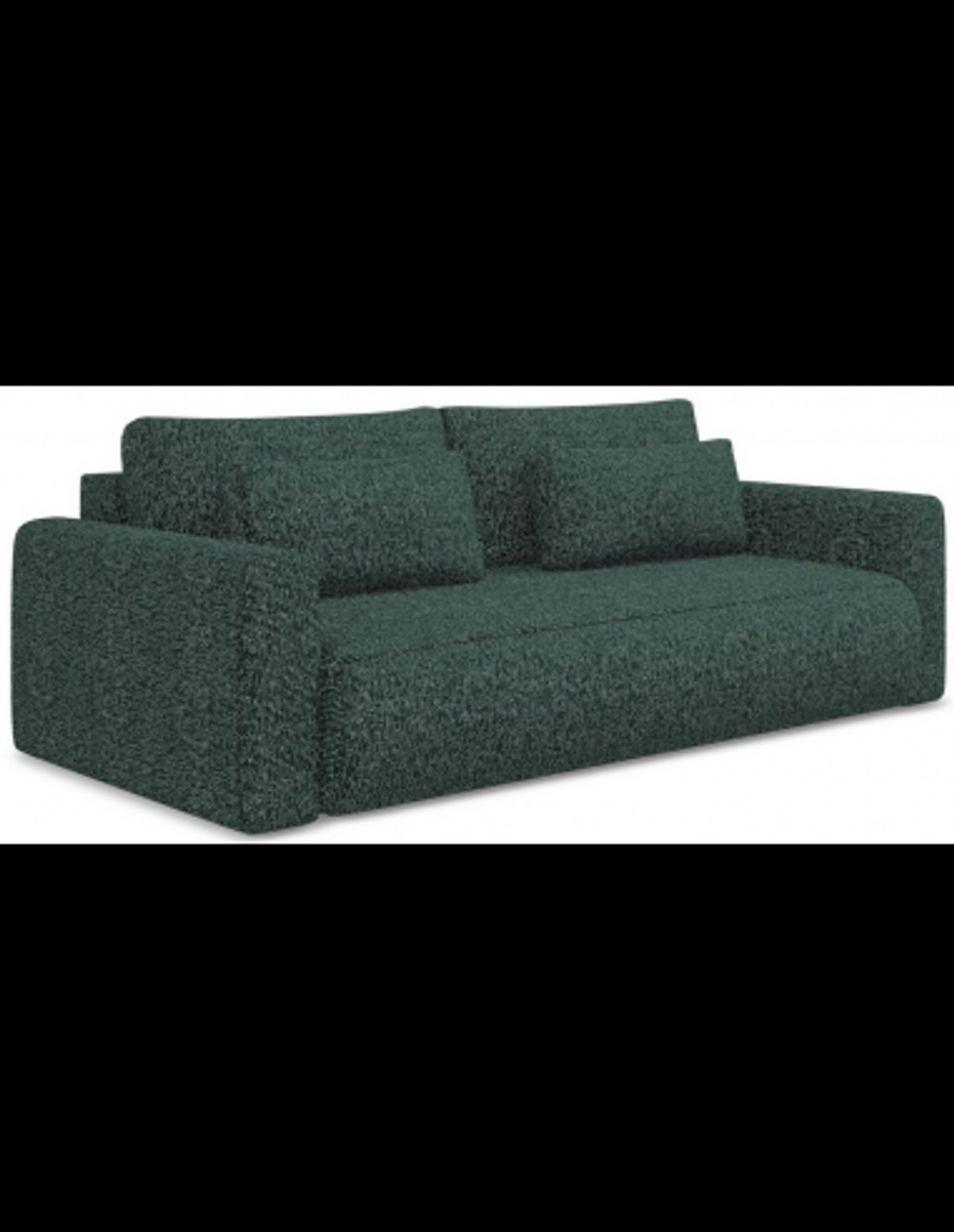 Kapua sovesofa i polyester B238 cm - Meleret petrolium