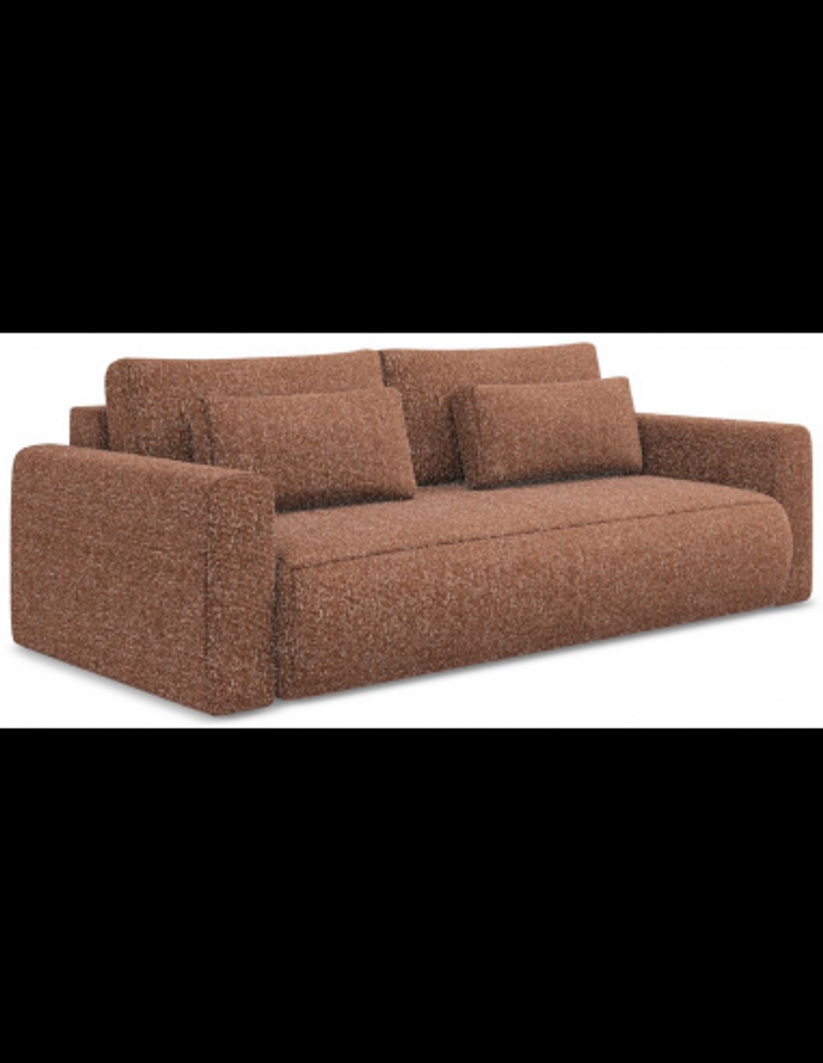 Kapua sovesofa i polyester B238 cm - Meleret terracotta