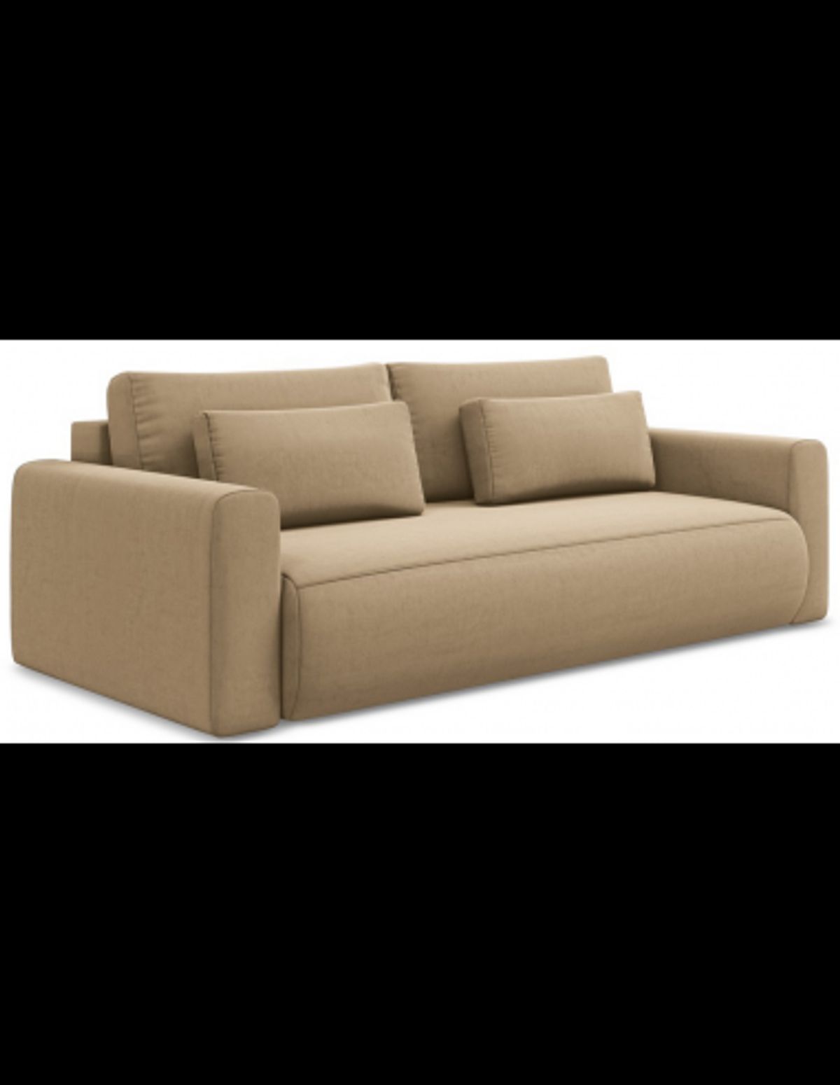 Kapua sovesofa i velour B238 cm - Beige