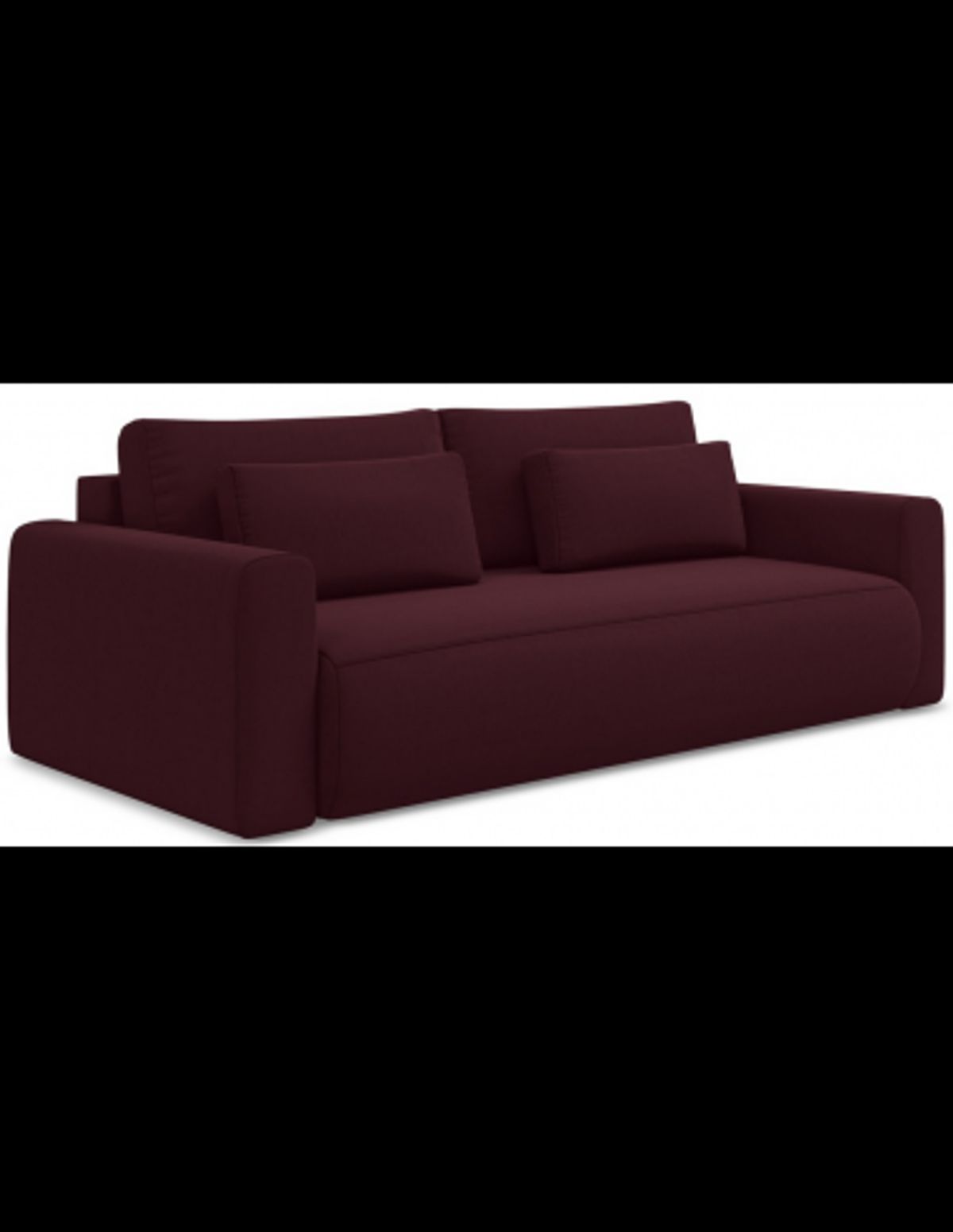 Kapua sovesofa i velour B238 cm - Blomme