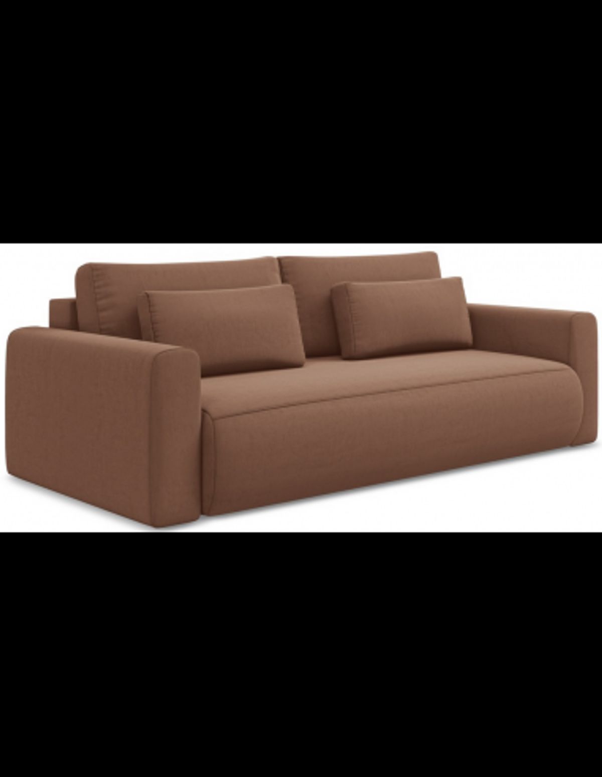 Kapua sovesofa i velour B238 cm - Brun