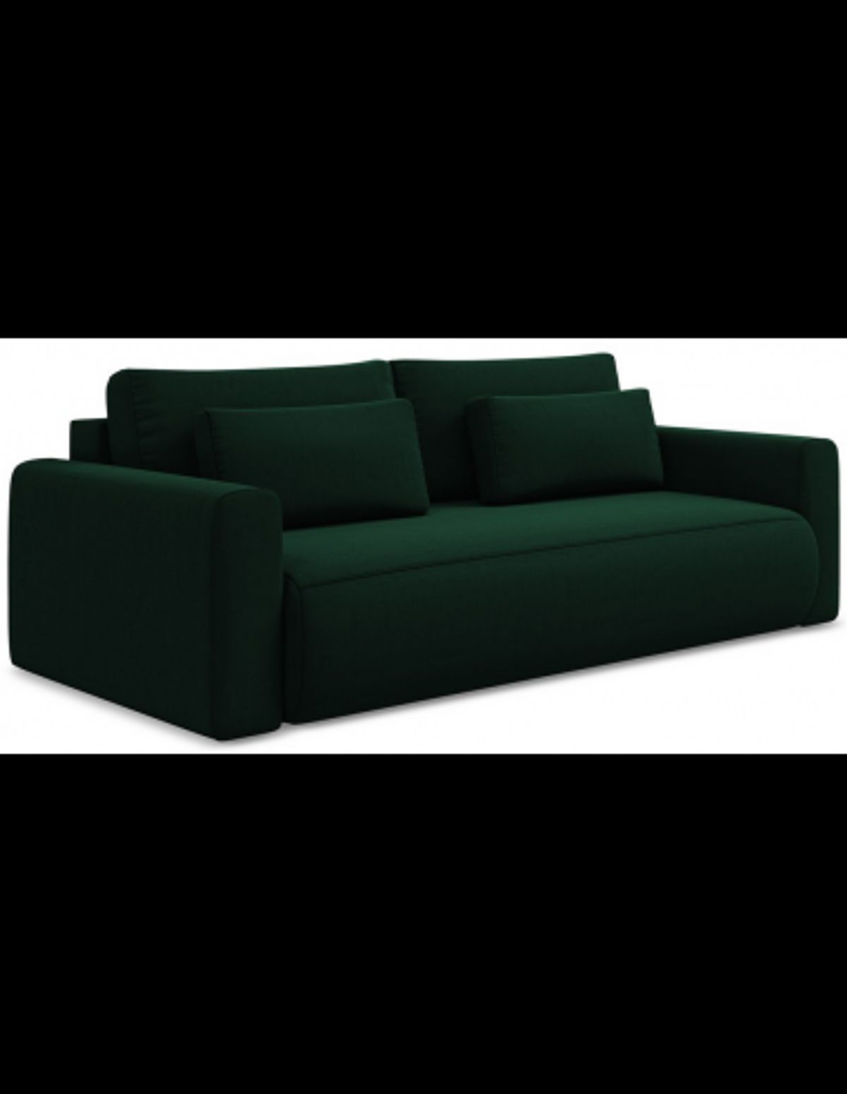 Kapua sovesofa i velour B238 cm - Flaskegrøn