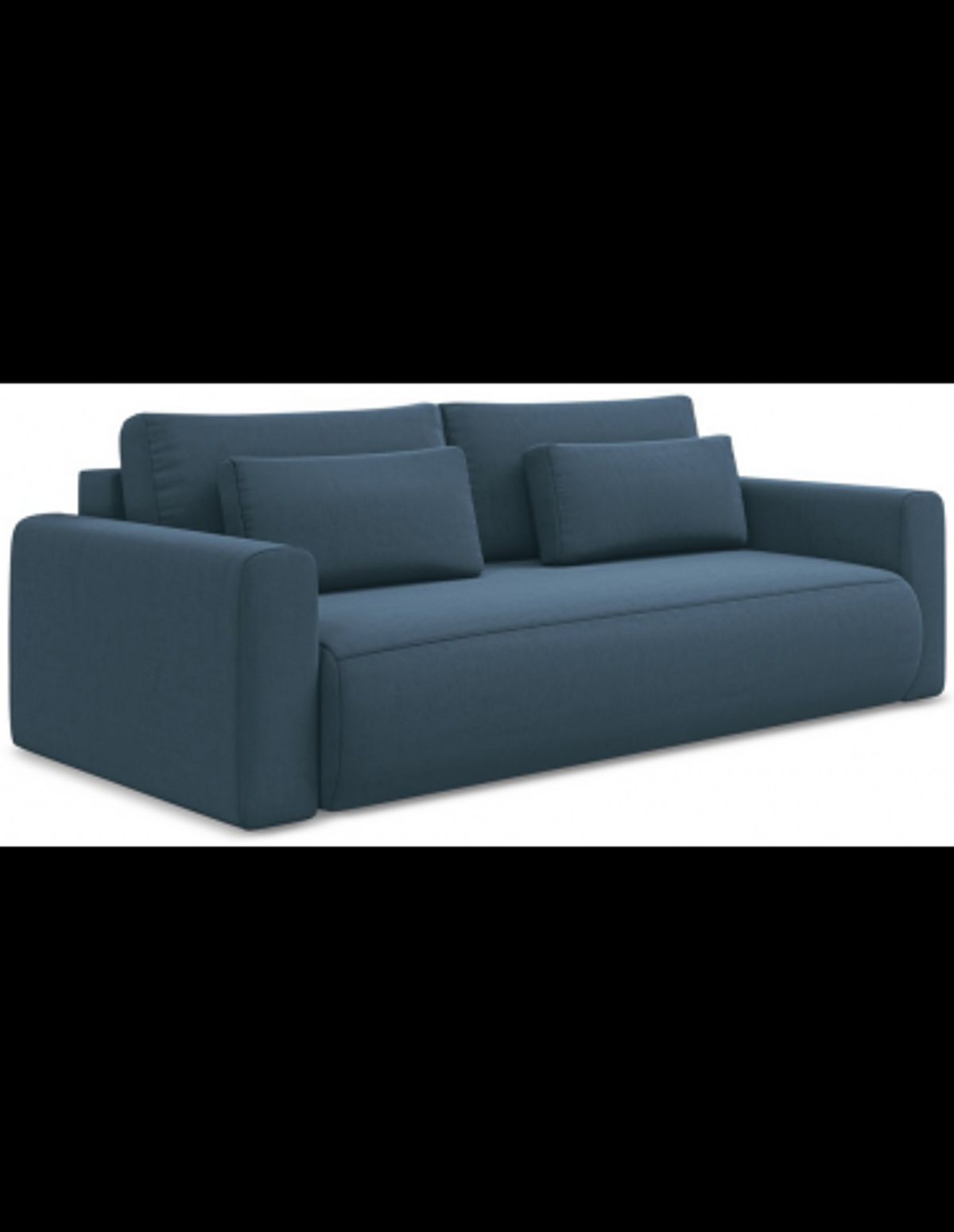 Kapua sovesofa i velour B238 cm - Jeansblå