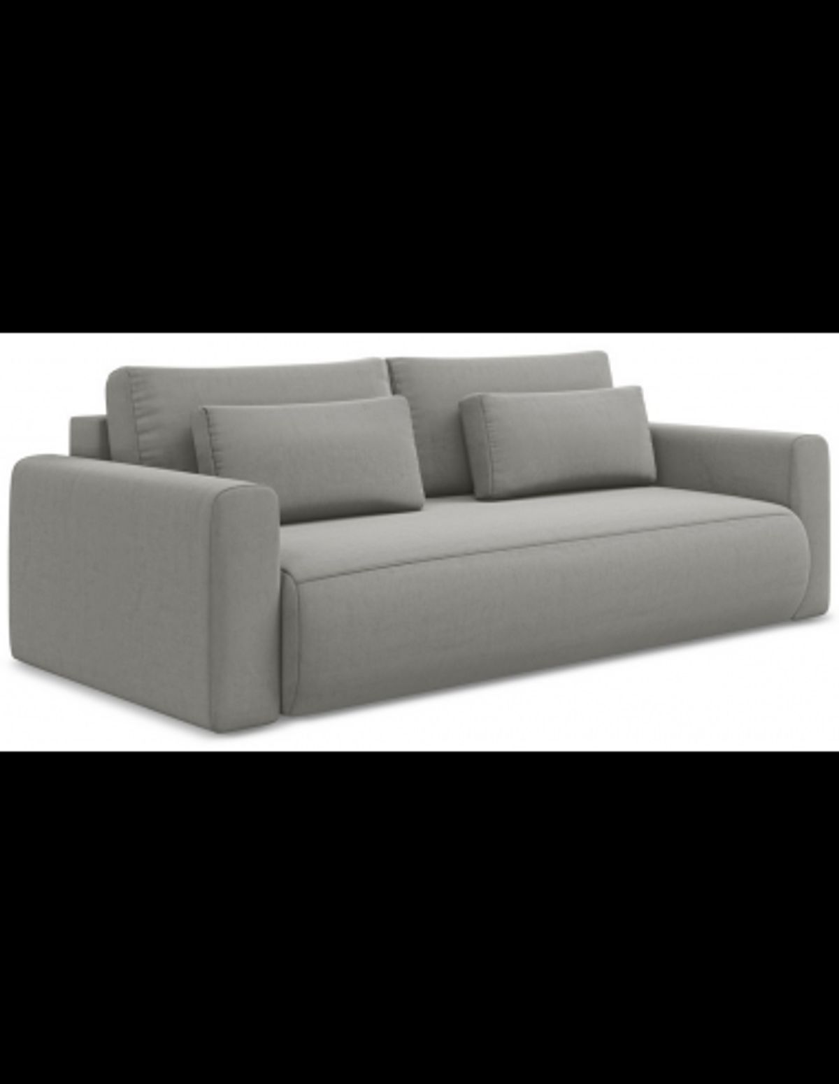 Kapua sovesofa i velour B238 cm - Lysegrå