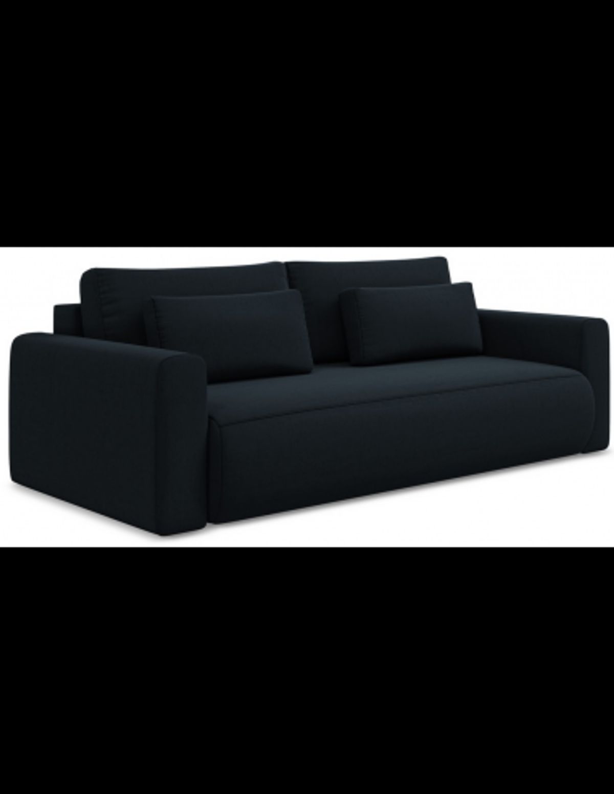 Kapua sovesofa i velour B238 cm - Mørkeblå