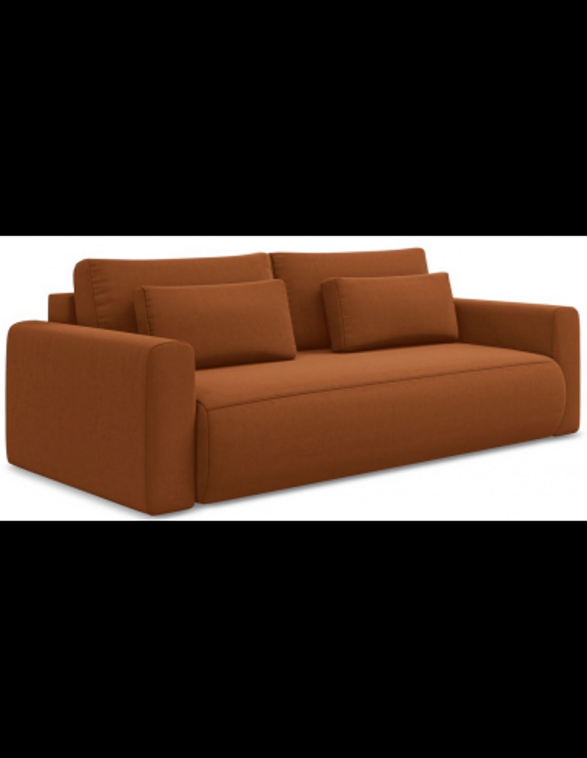 Kapua sovesofa i velour B238 cm - Terracotta