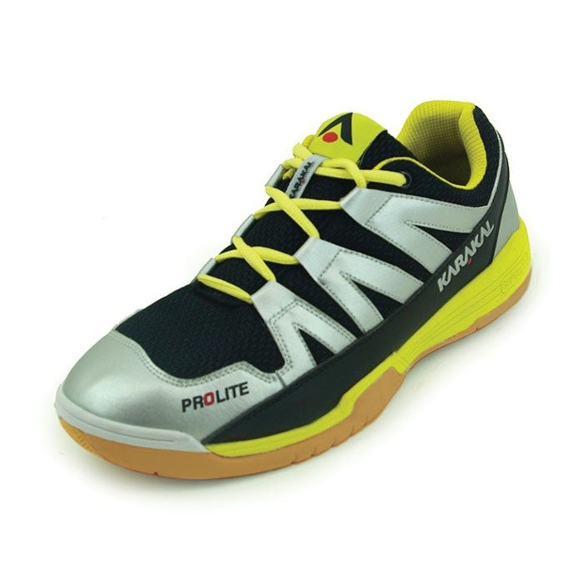 Karakal Pro Lite Squashsko (Silver-Yellow) - 43