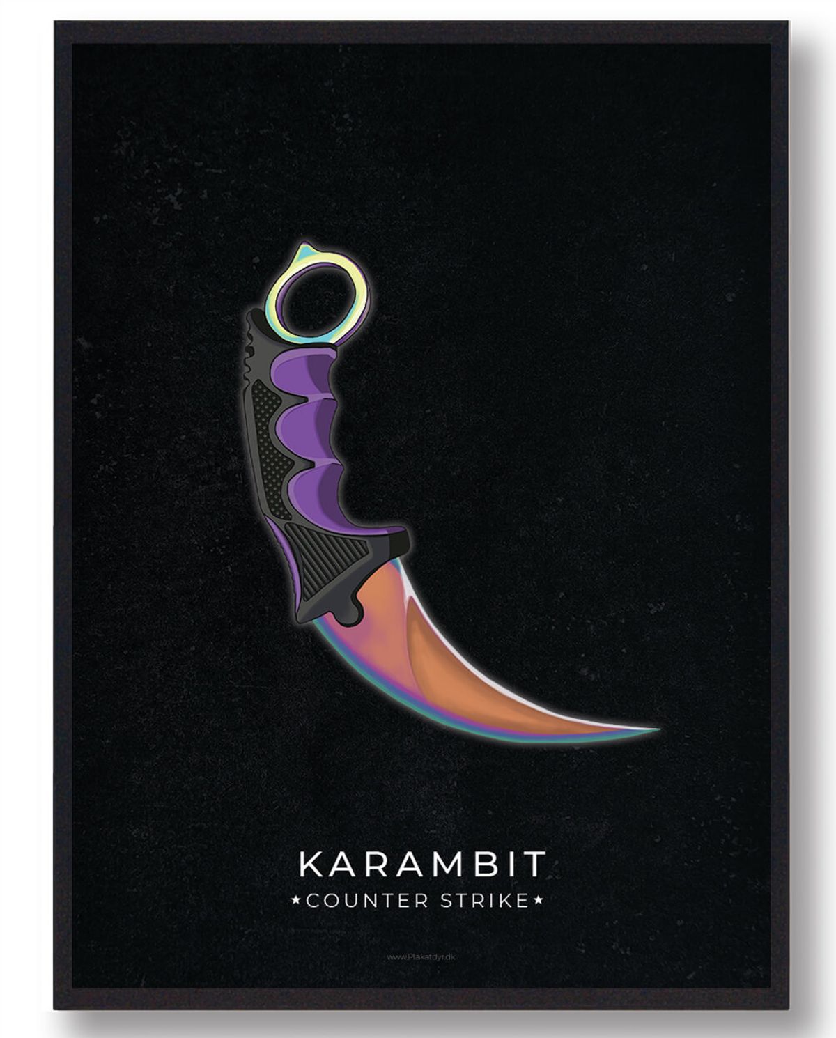 Karambit - CS gamerplakater (Størrelse: L - 50x70cm (B2))