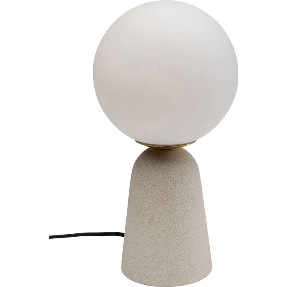 KARE DESIGN Bollie bordlampe - klar glas og beige beton cement