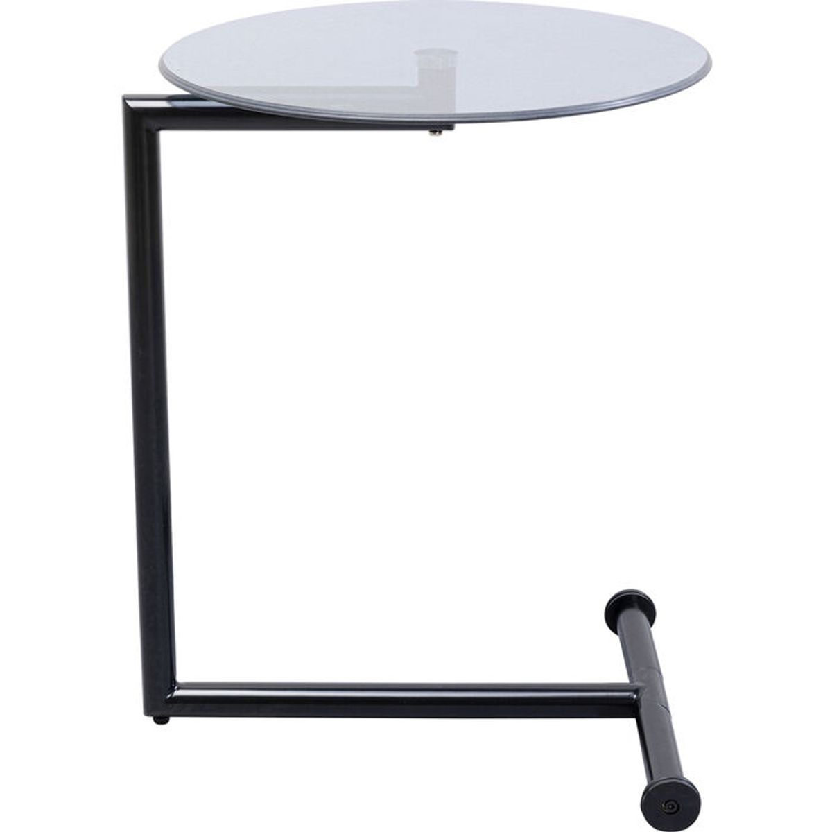 KARE DESIGN Easy Living Black sidebord, rund - glas og sort stål (Ø46)