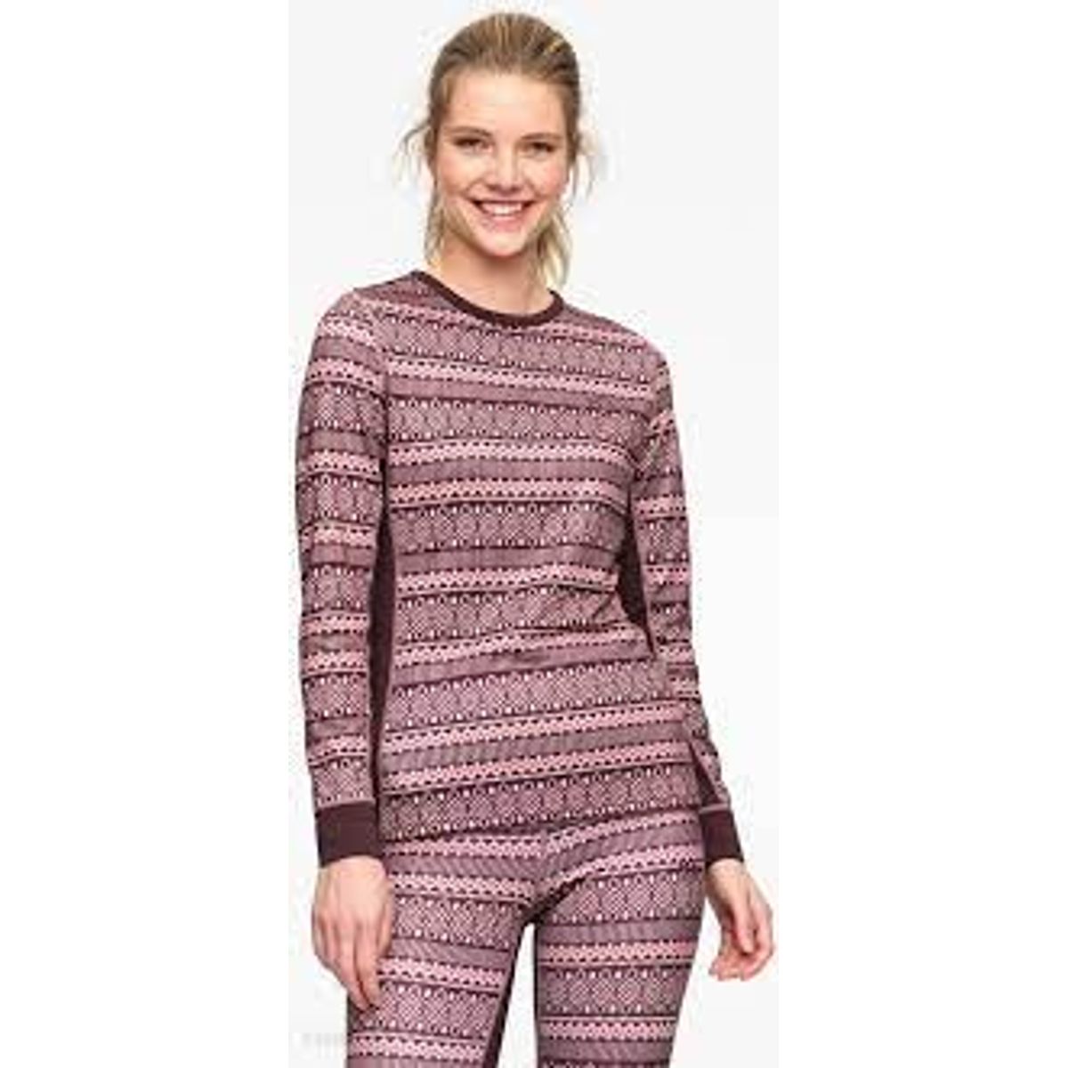 Kari Traa Lune Ls Rsyrup Dame (Farve: Bordeaux, Størrelse: Xl)