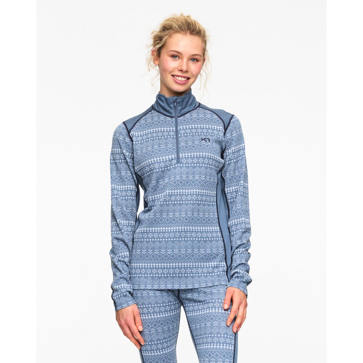 Kari Traa Maud Half Zip Dame (Farve: Blå, Størrelse: Xs)