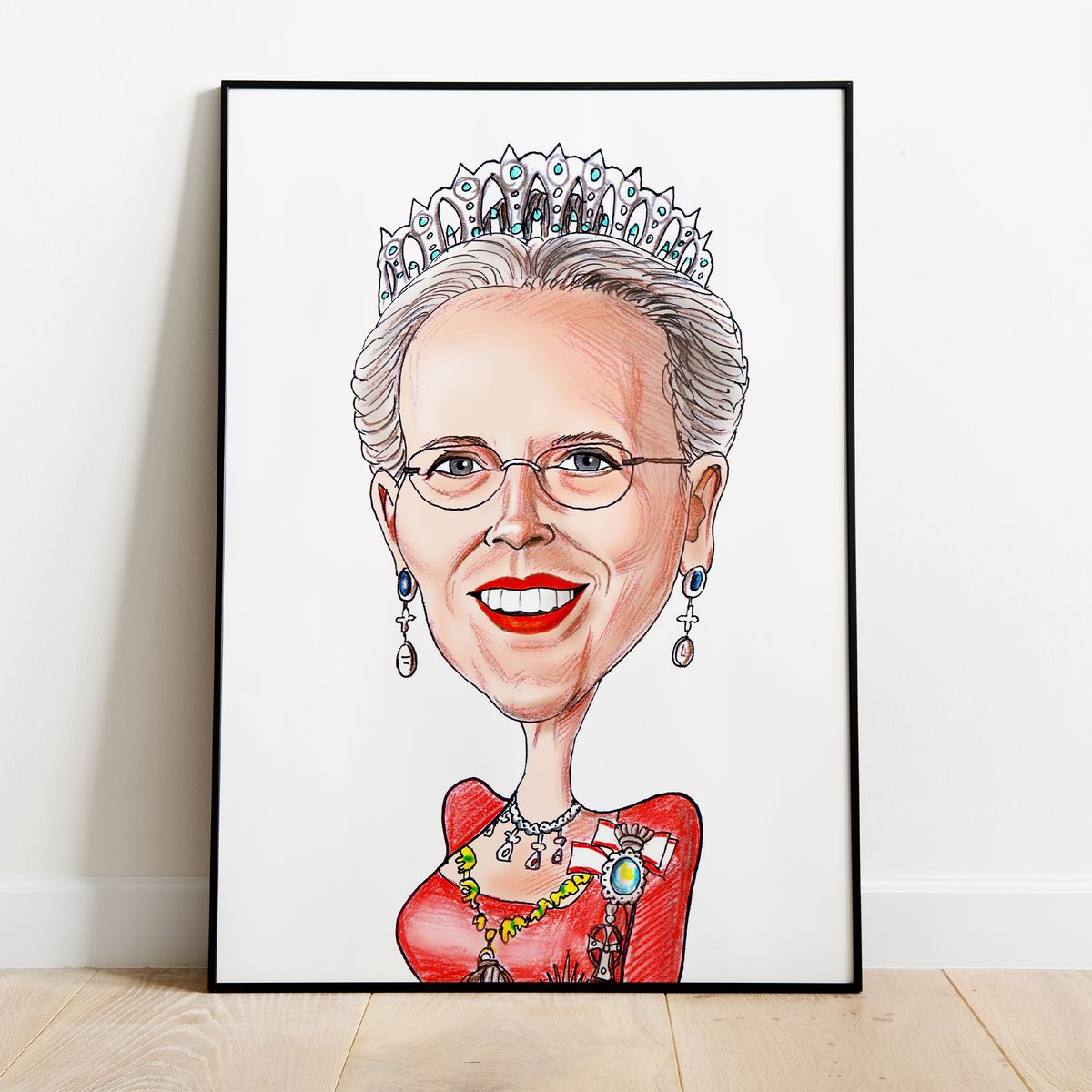 Karikatur Plakat - Dronning Margrethe