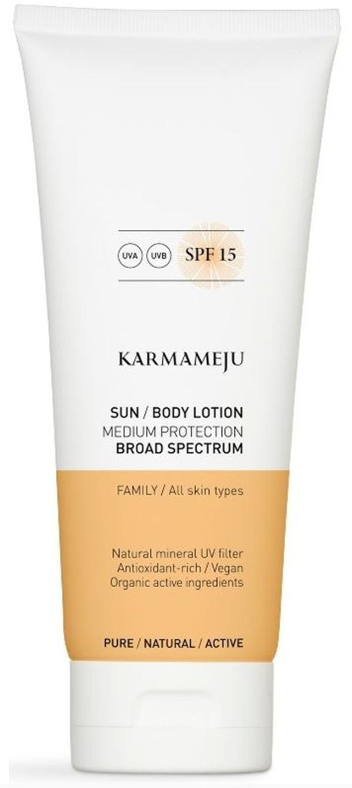 Karmameju sun body lotion SPF15 medium protection all skintypes 200ml