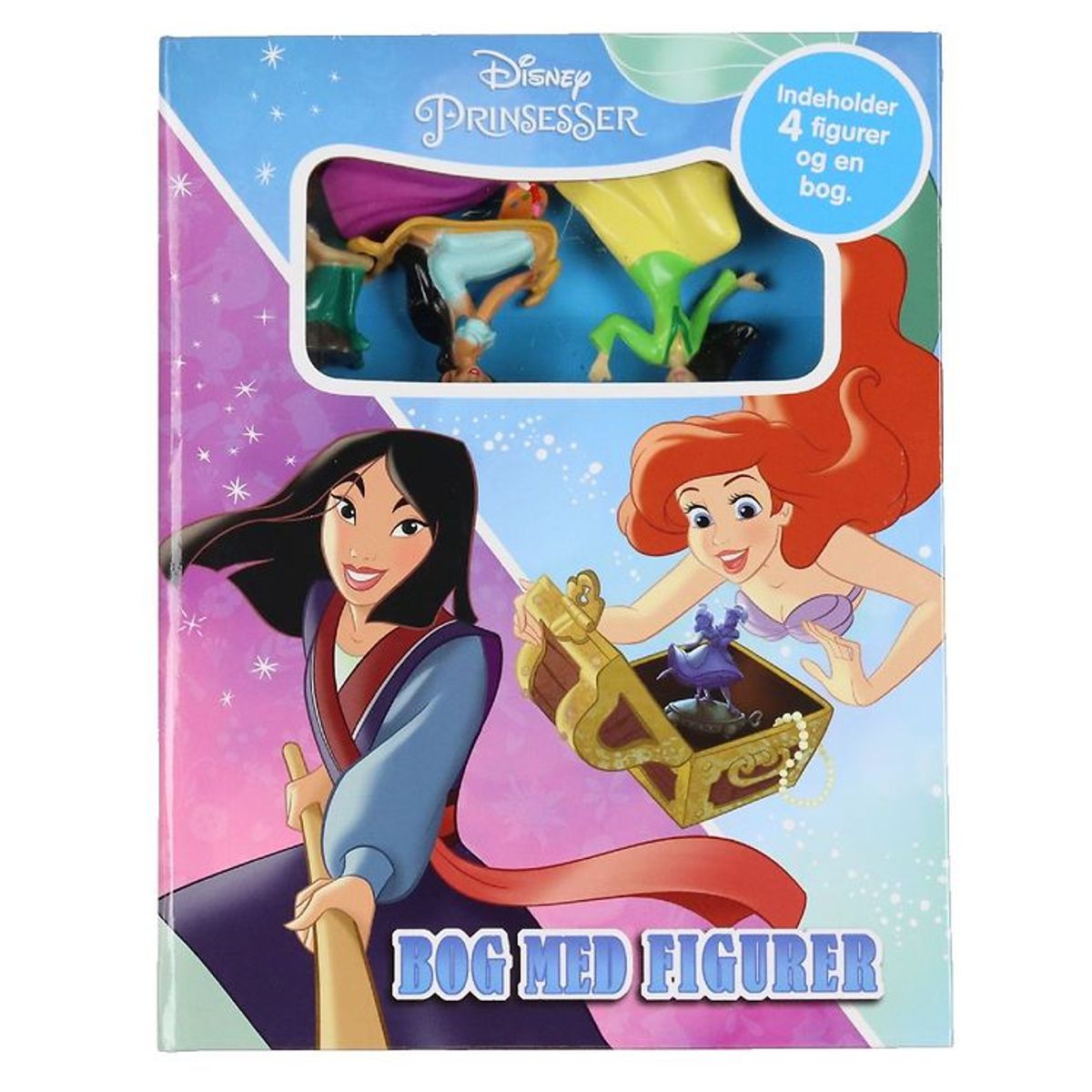 Karrusel Forlag Bog - Disney Prinsesser - 4 Figurer Og Bog