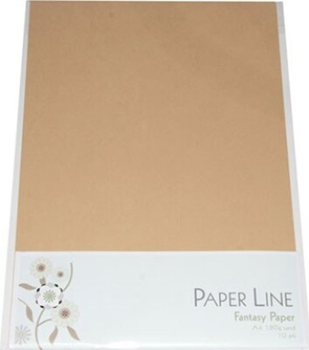 Karton - A4 - Sand - 10 Ark - 180 G - Fantasy Paper - Paper Line