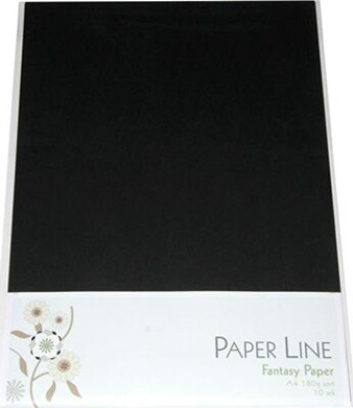 Karton - A4 - Sort - 10 Ark - 180 G - Fantasy Paper - Paper Line